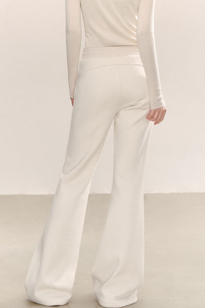 High-Waisted Thickened Knitted Pants
