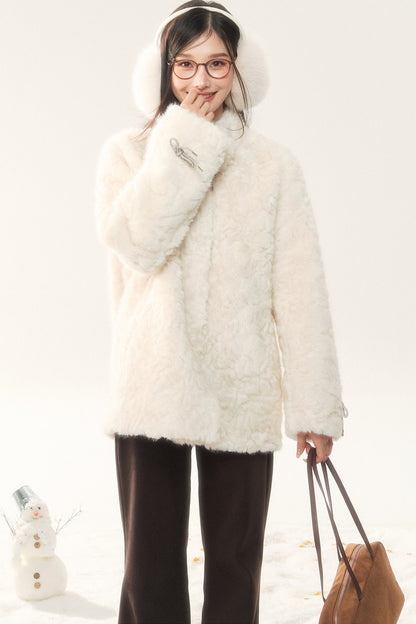 Plush Faux Fur Coat and Pants