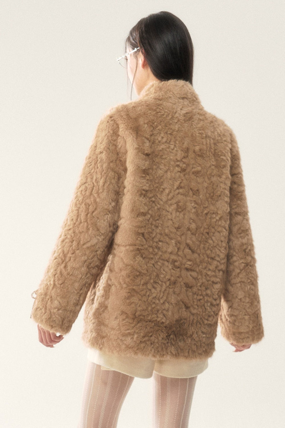Plush Faux Fur Coat and Pants