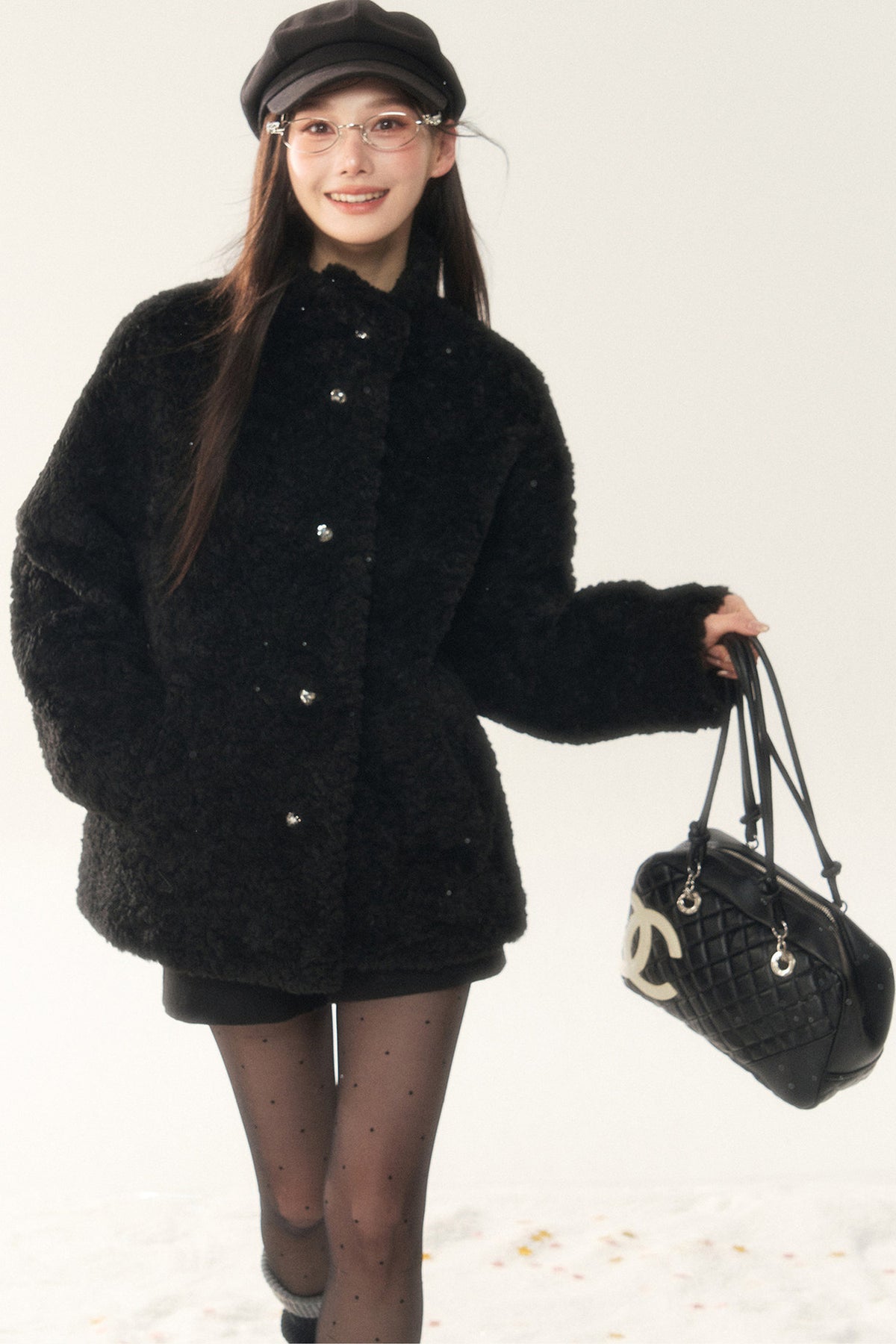 Thick Fur Integrated Jacket and Pants Set-Up