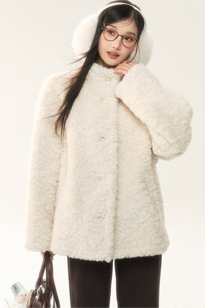 Thick Fur Integrated Jacket and Pants Set-Up