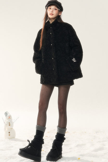Thick Fur Integrated Jacket and Pants Set-Up