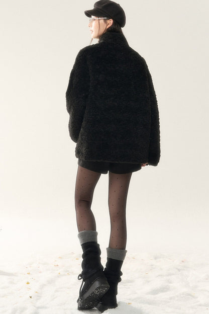 Thick Fur Integrated Jacket and Pants Set-Up