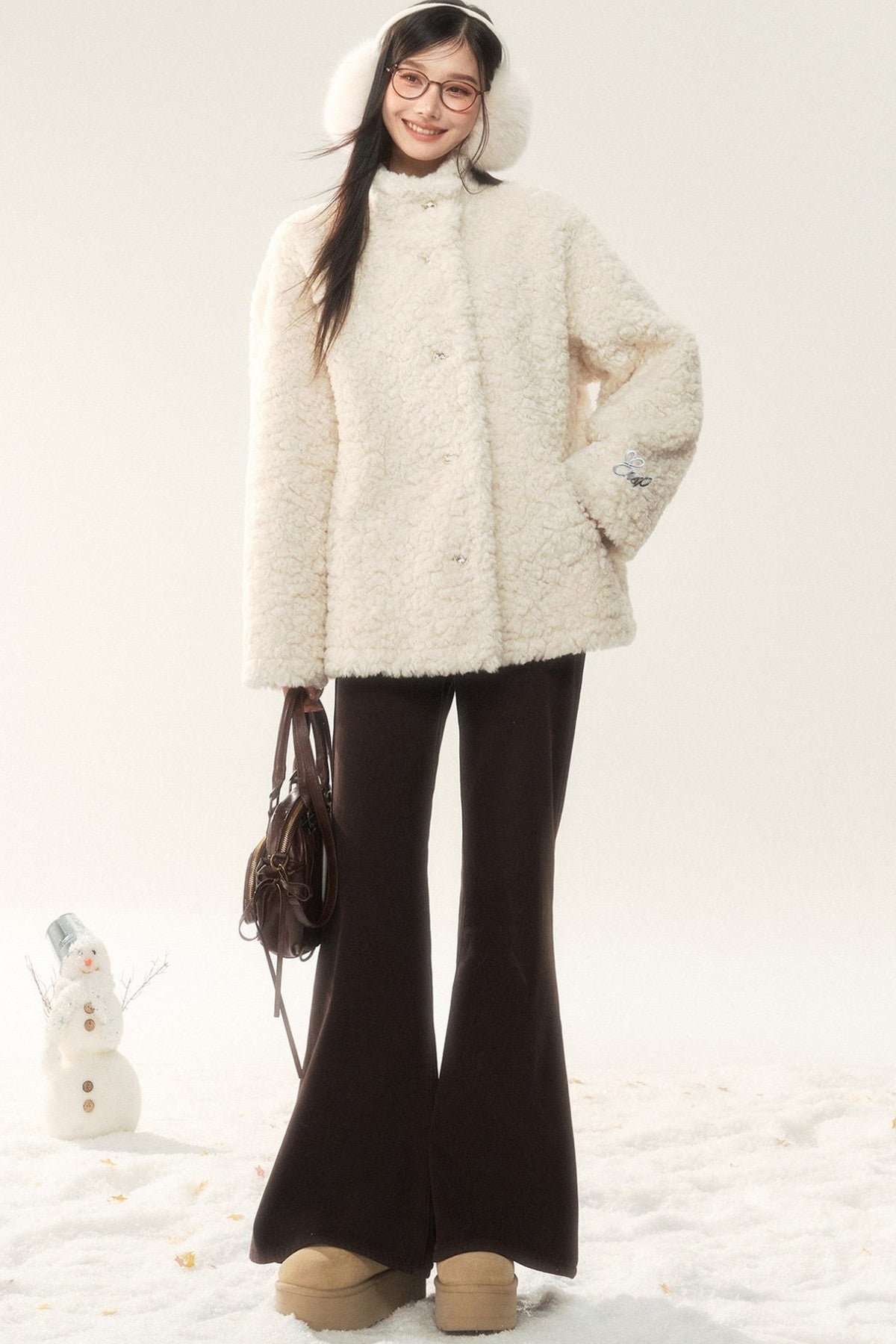 Thick Fur Integrated Jacket and Pants Set-Up