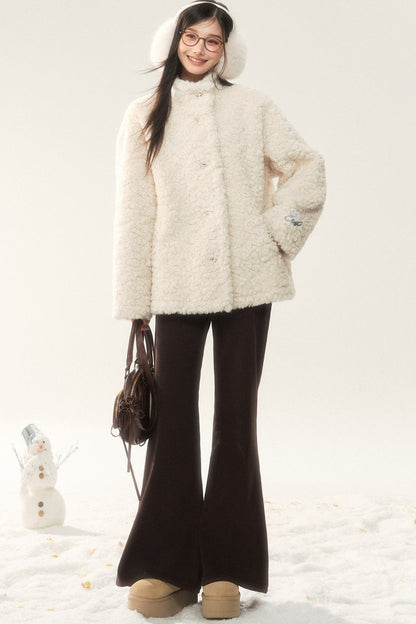 Thick Fur Integrated Jacket and Pants Set-Up