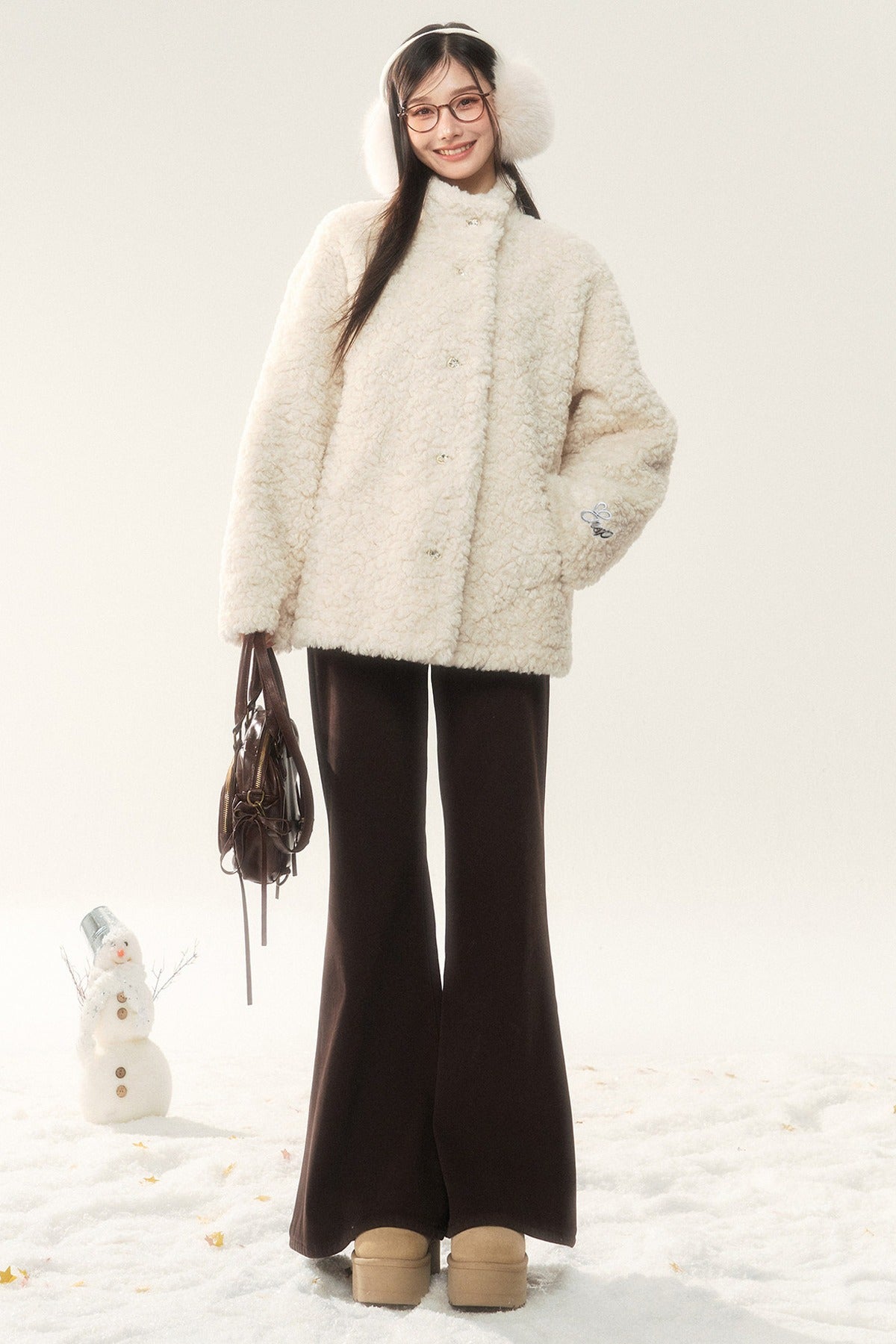 Thick Fur Integrated Jacket and Pants Set-Up