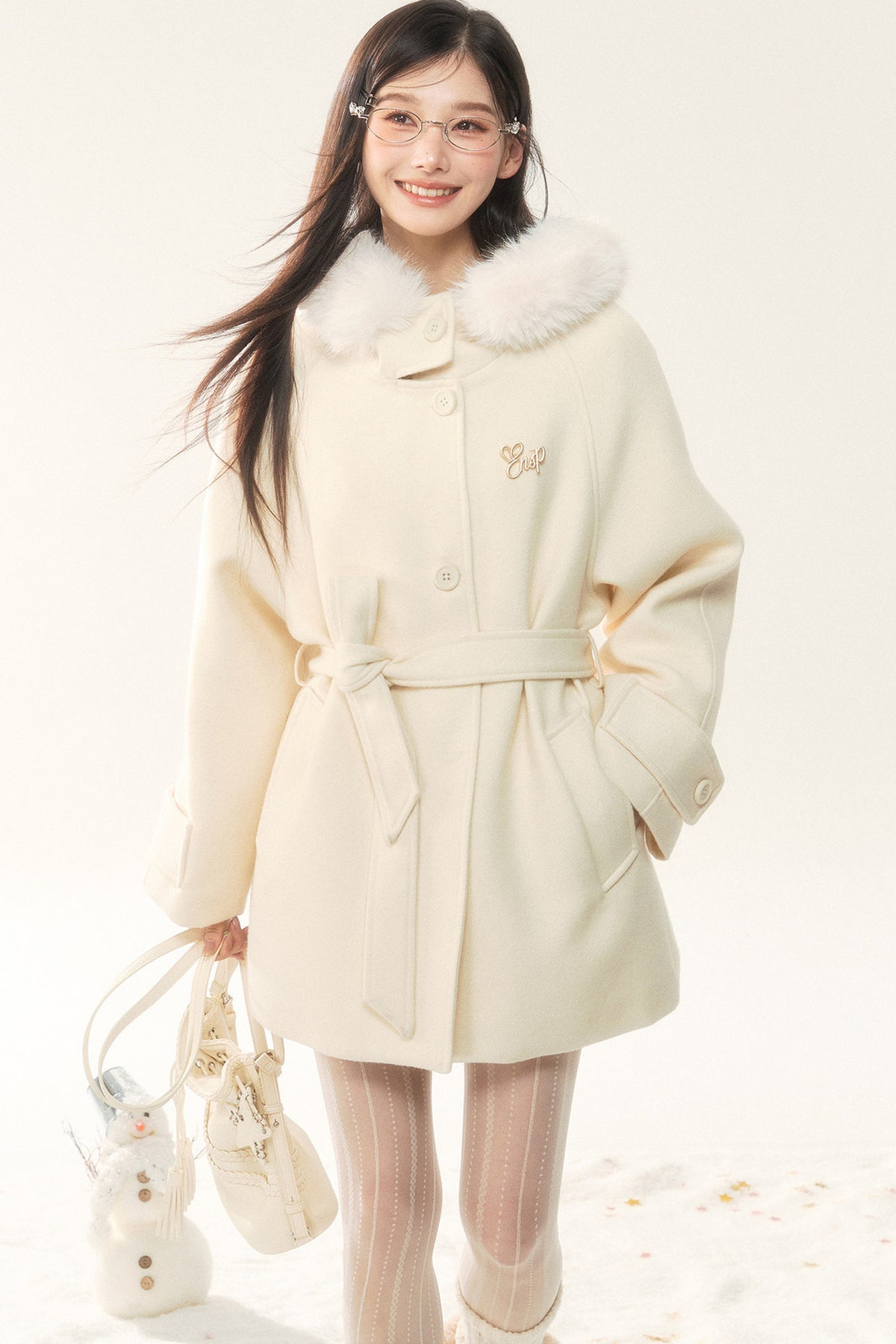 Woolen Hooded Jacket and Pants Set-Up