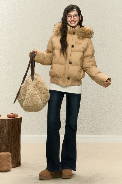 White Down Thick Coat and Pants Set-Up
