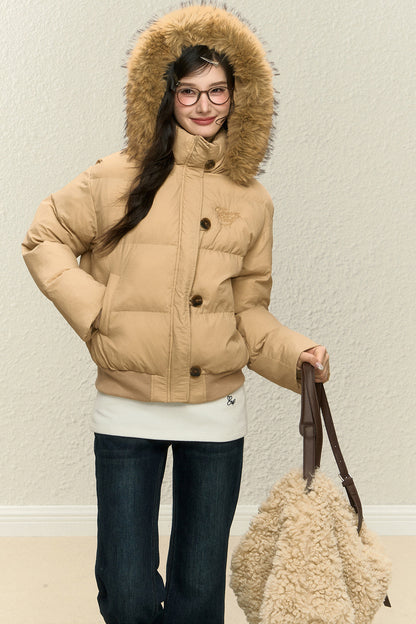 White Down Thick Coat and Pants Set-Up