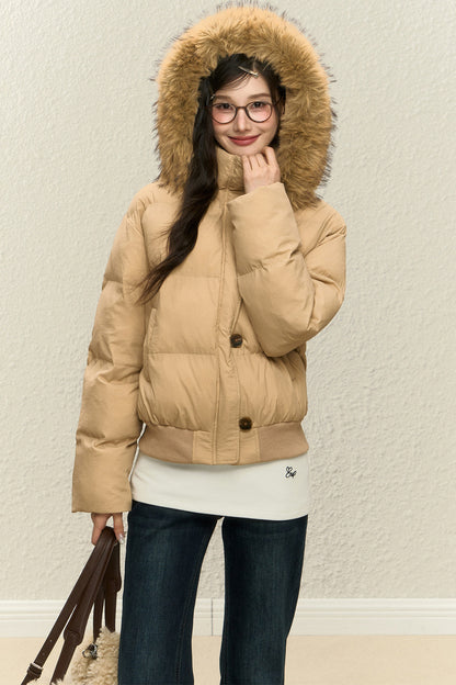 White Down Thick Coat and Pants Set-Up