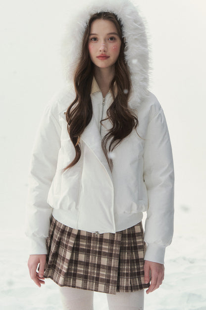 White Duck down Short Winter down Jacket