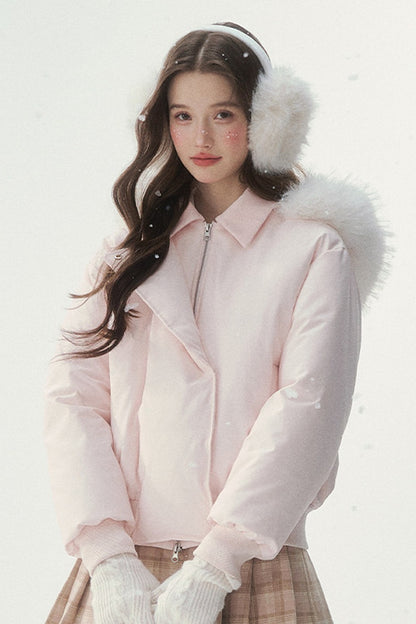 White Duck down Short Winter down Jacket