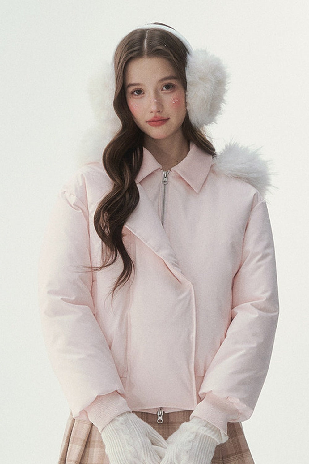 White Duck down Short Winter down Jacket