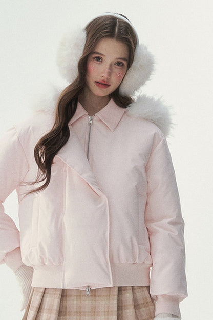 White Duck down Short Winter down Jacket