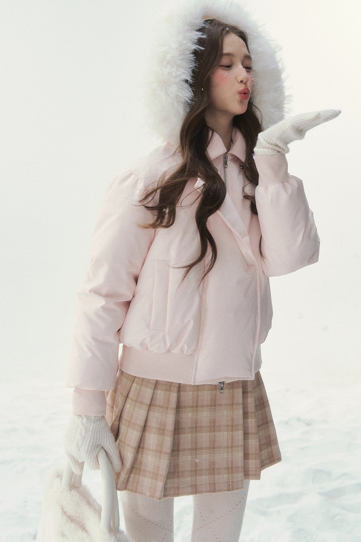 White Duck down Short Winter down Jacket