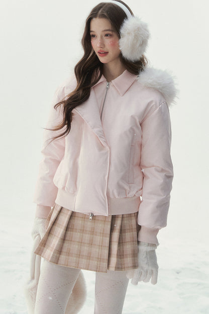 White Duck down Short Winter down Jacket