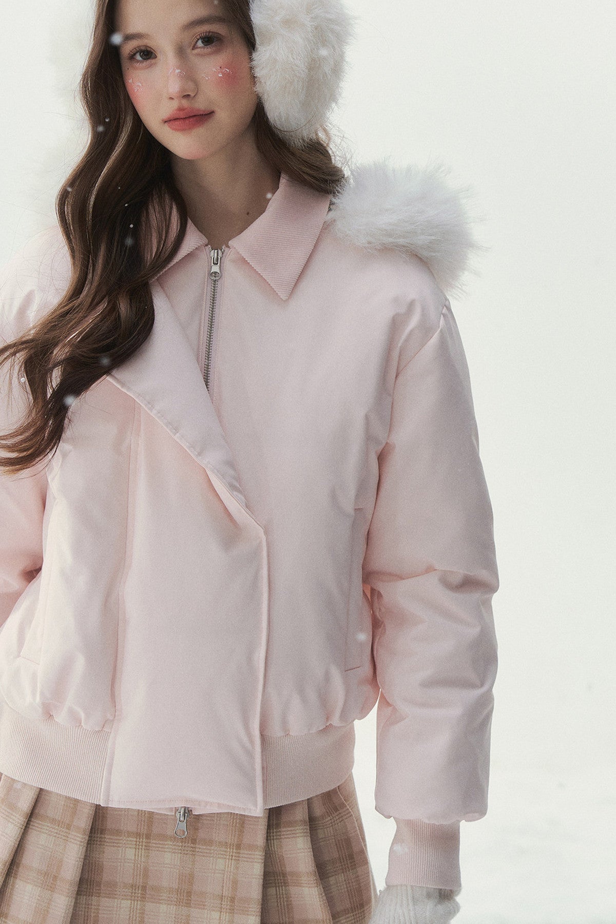 White Duck down Short Winter down Jacket