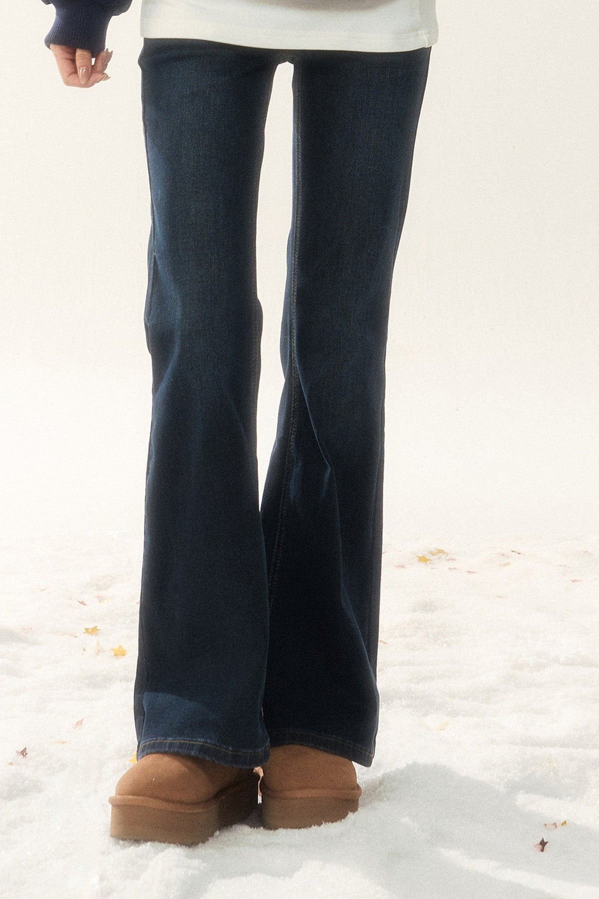 Winter Fleece-Lined Straight-Leg Pants