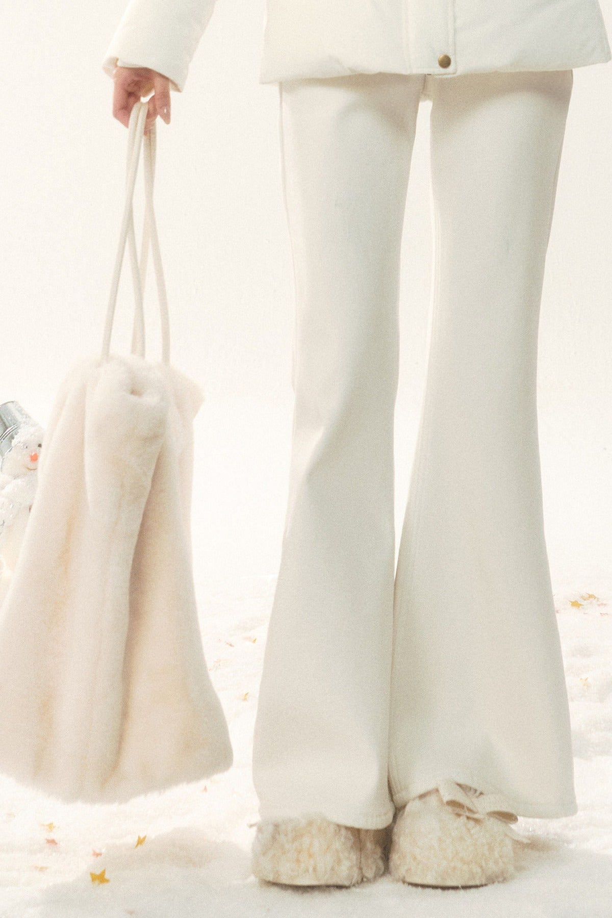 Winter Fleece-Lined Straight-Leg Pants