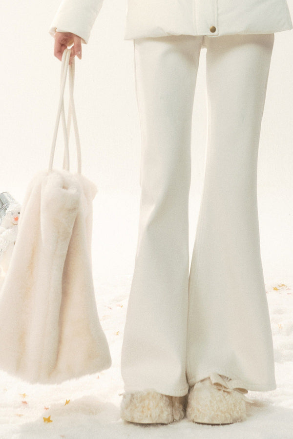 Winter Fleece-Lined Straight-Leg Pants