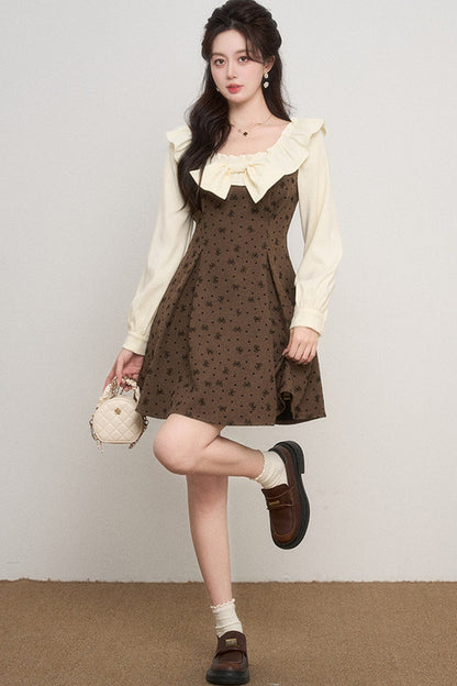 Layered-Look A-Line Dress