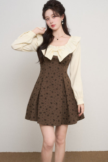 Layered-Look A-Line Dress