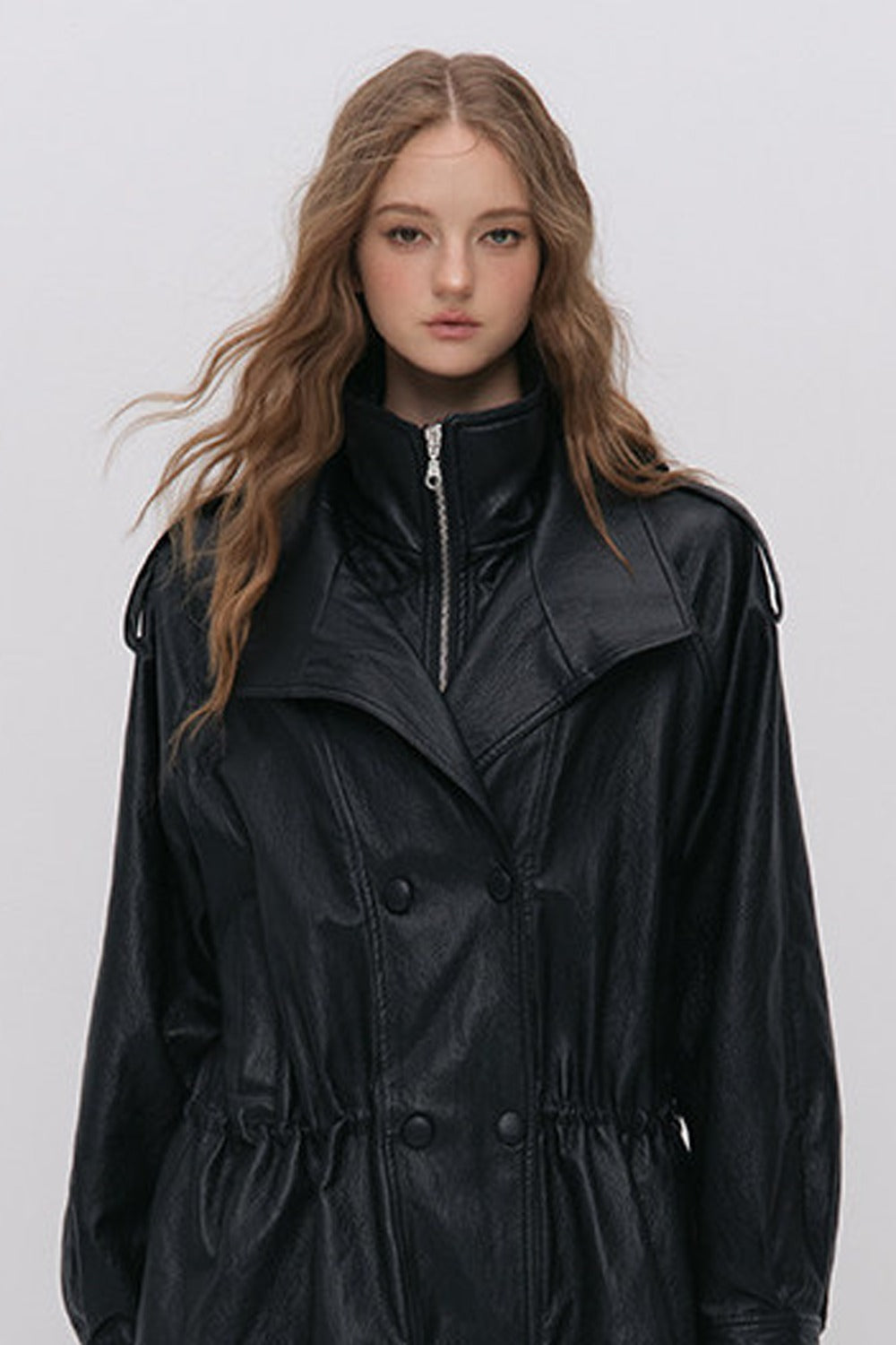 Detachable Down PU Leather Jacket