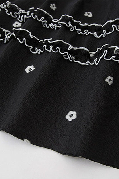 Black and White Floral Dress