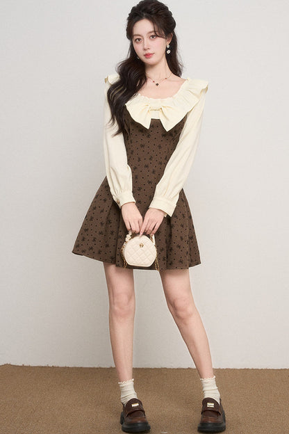 Layered-Look A-Line Dress