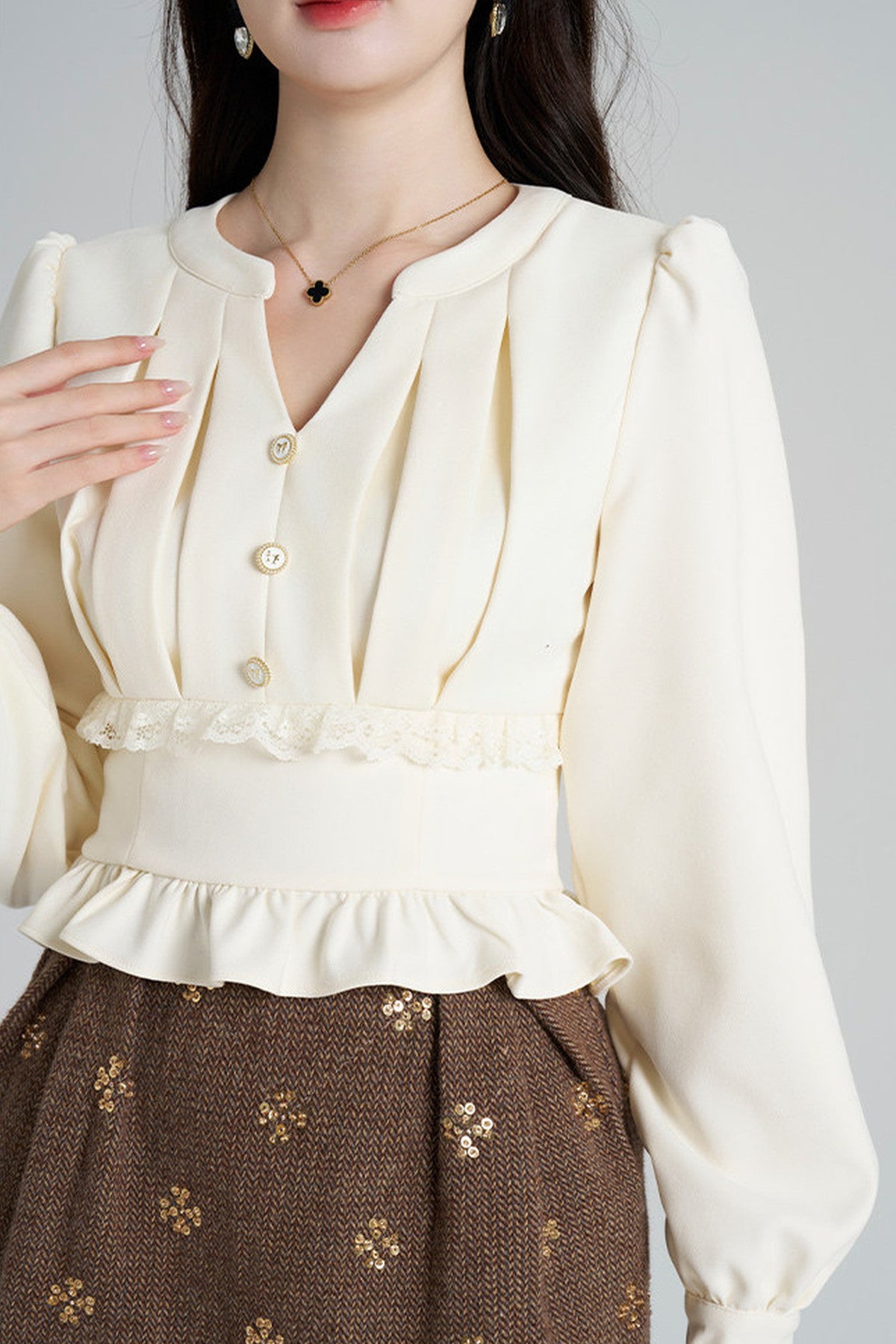 French-Style Shirt and Skirt Set-Up