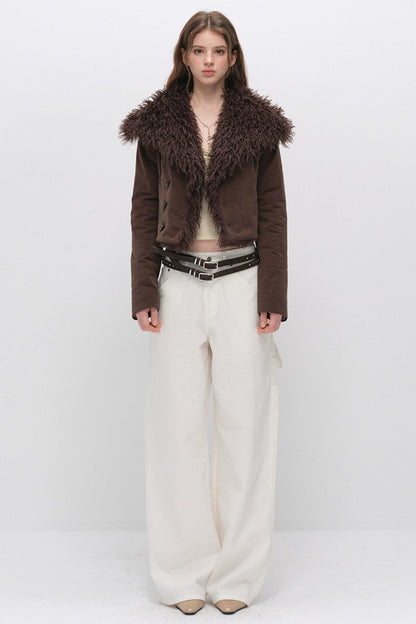 Fur Collar Shawl Down Jacket