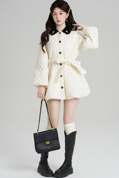 Polka Dot Cotton Coat