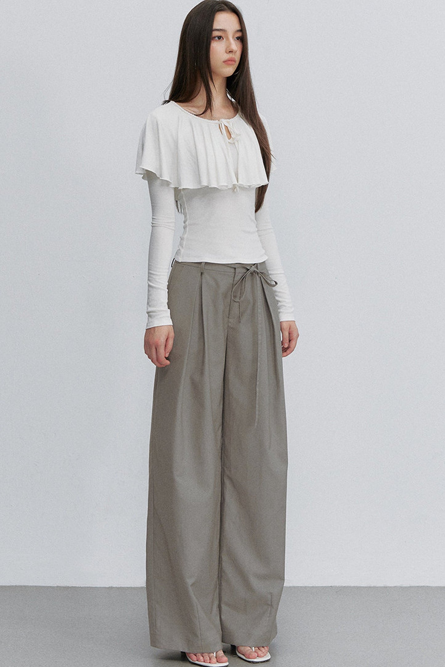 Bow Tie Draped Trousers