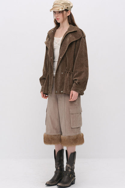 Detachable Chenille Down Jacket
