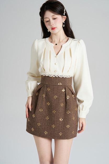French-Style Shirt and Skirt Set-Up