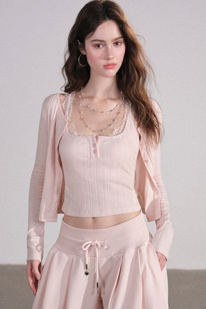 Lace Cardigan and Vest Set-Up