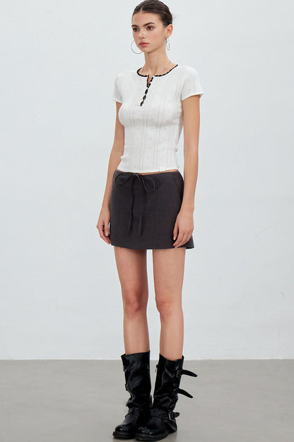Heartbeat Ruffled Henley Top