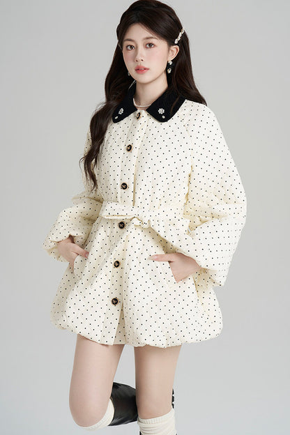 Polka Dot Cotton Coat