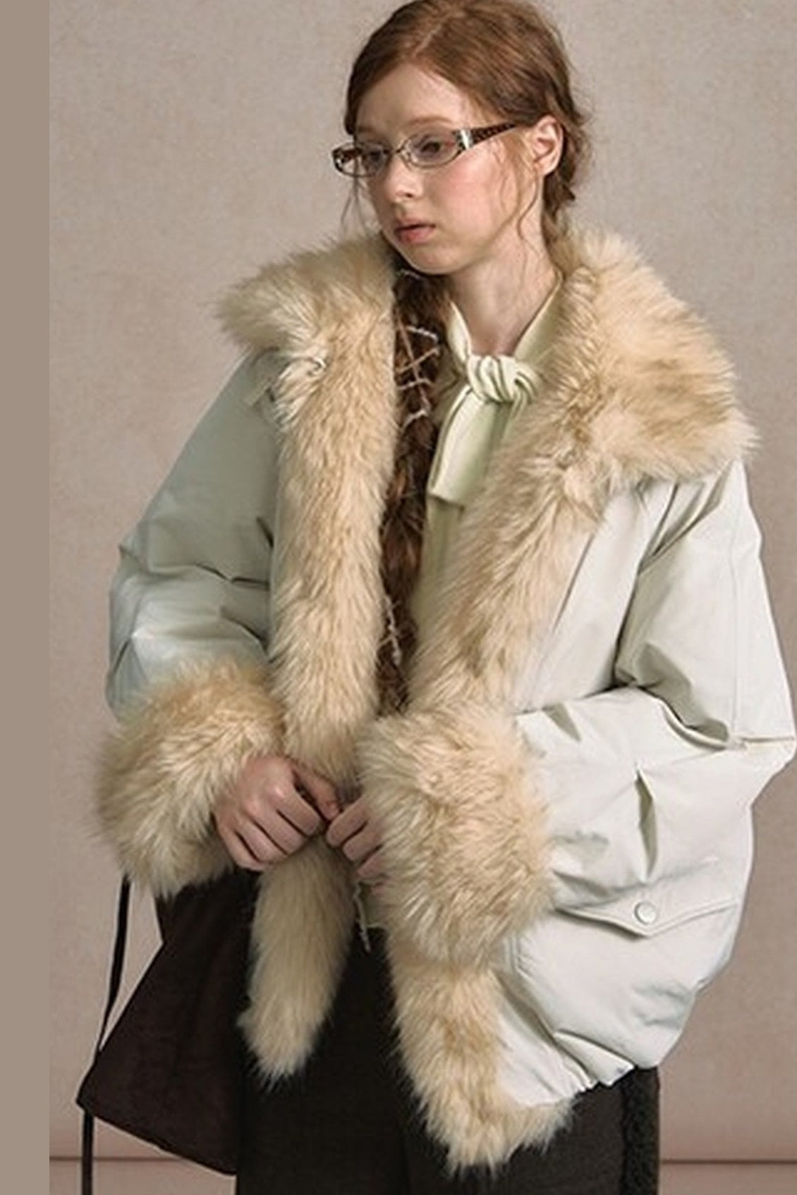 Short Fur Collar Down Jacket