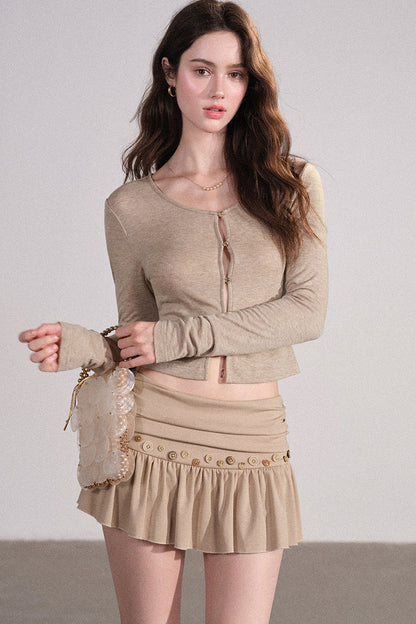 Hollow-Out Cardigan