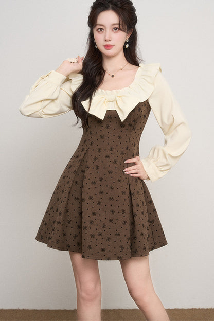 Layered-Look A-Line Dress