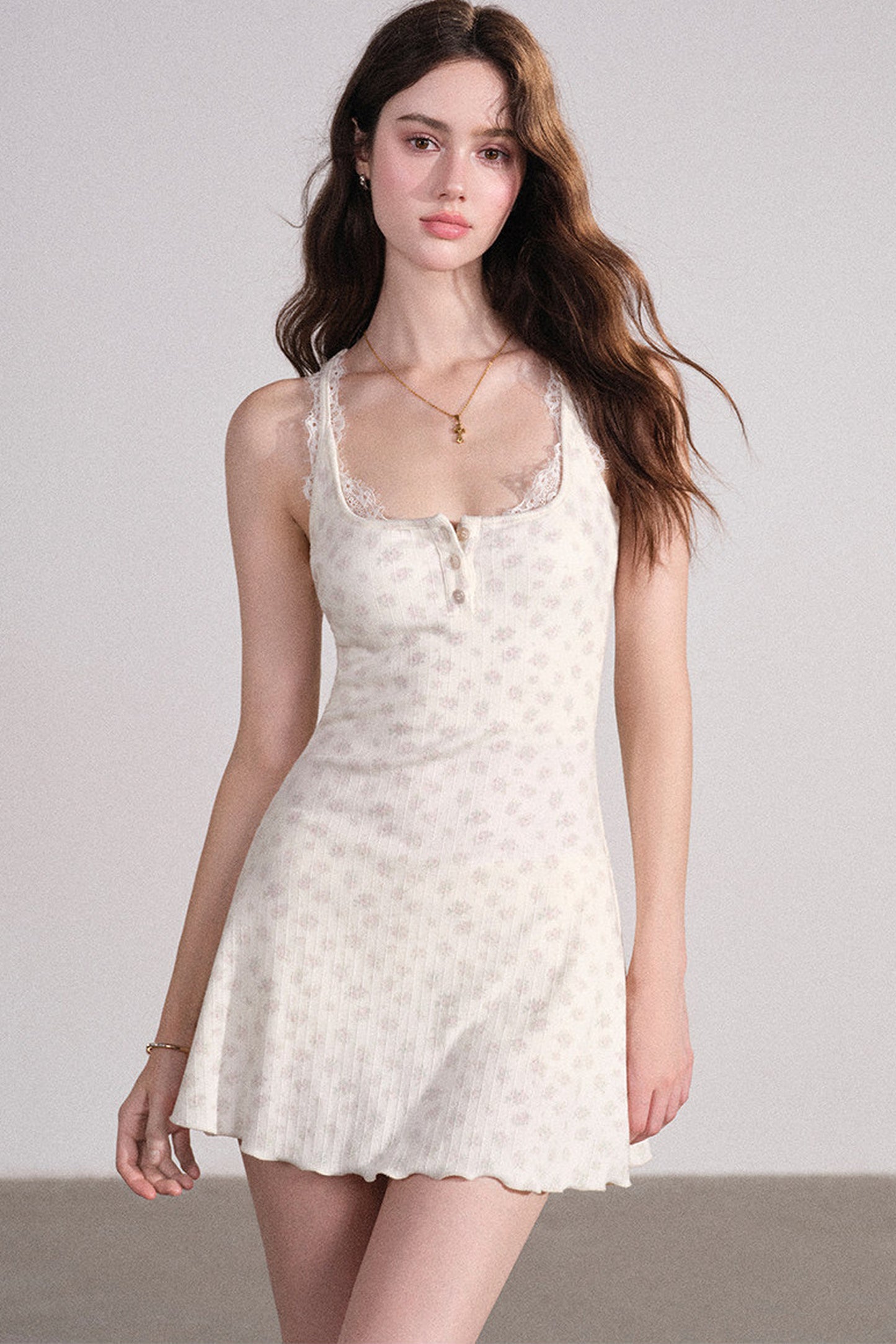 Slim Fit Cardigan and Tank Dress Set-Up