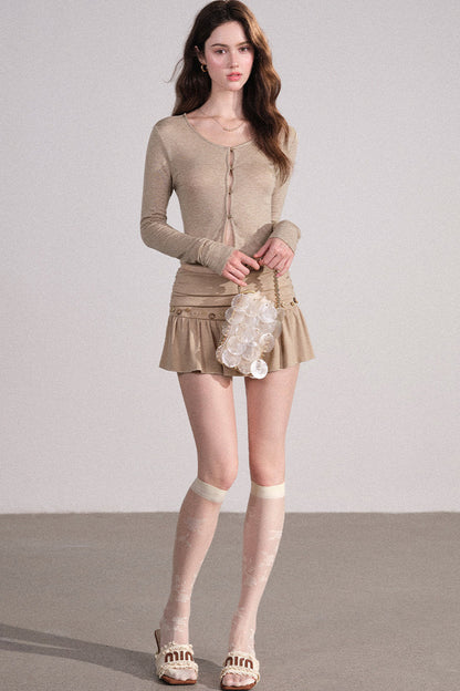 Hollow-Out Cardigan
