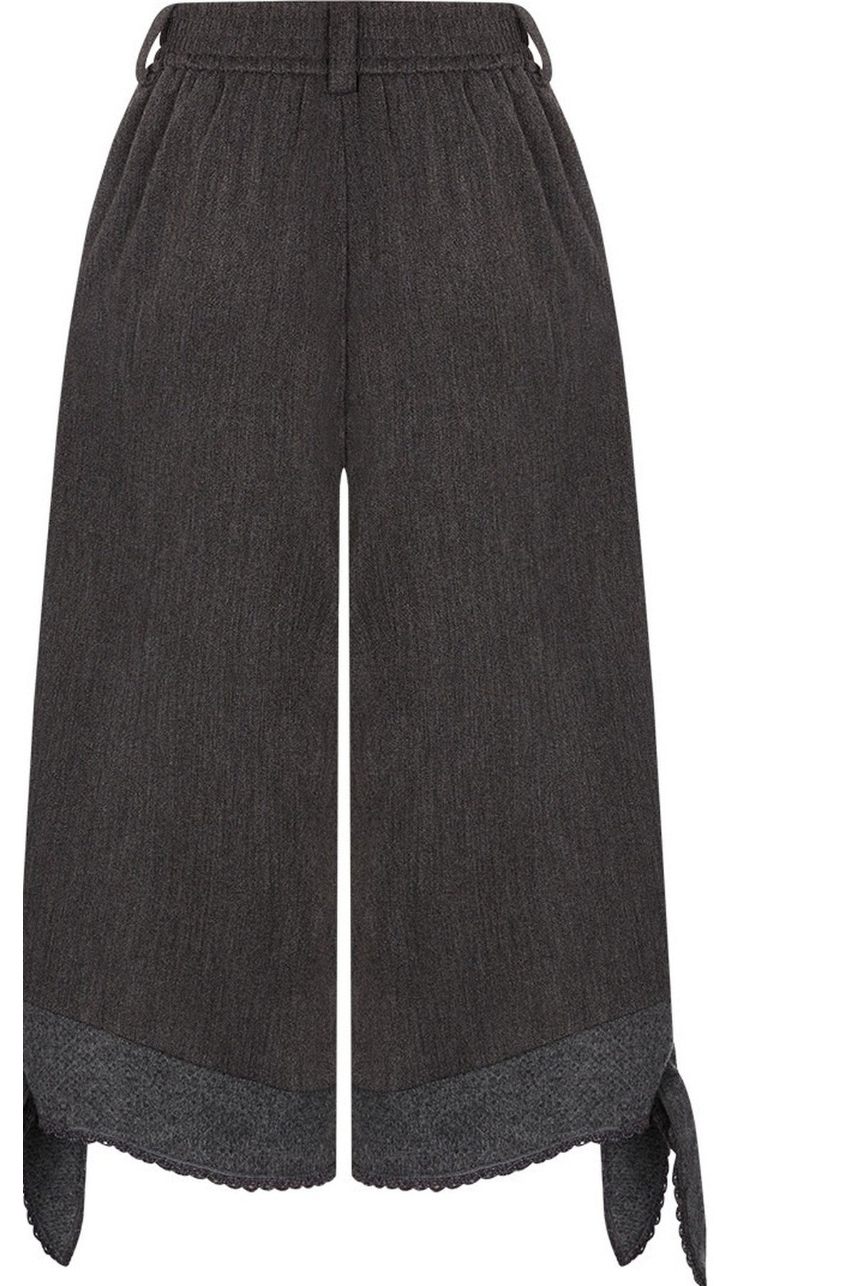 Retro Wide-Leg Cropped Pants