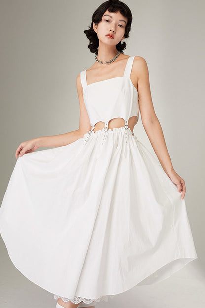 Black Mid-Length Camisole Dress