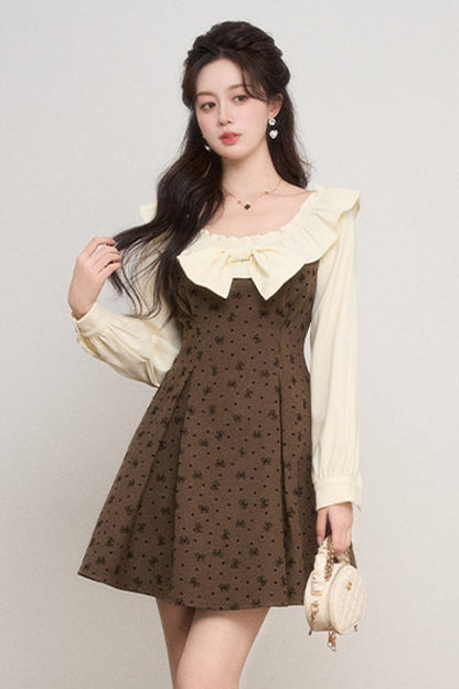 Layered-Look A-Line Dress