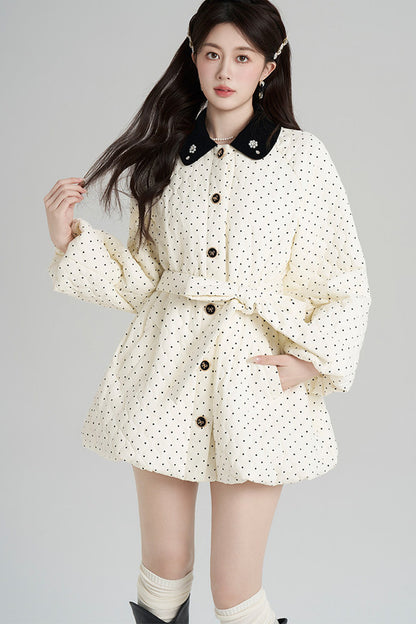 Polka Dot Cotton Coat