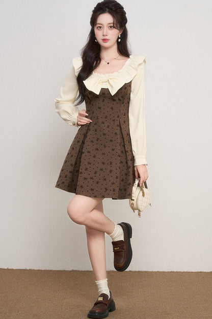 Layered-Look A-Line Dress