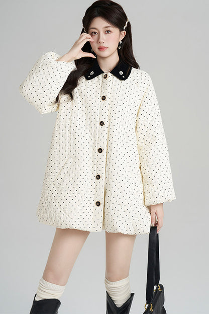 Polka Dot Cotton Coat