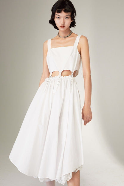 Black Mid-Length Camisole Dress
